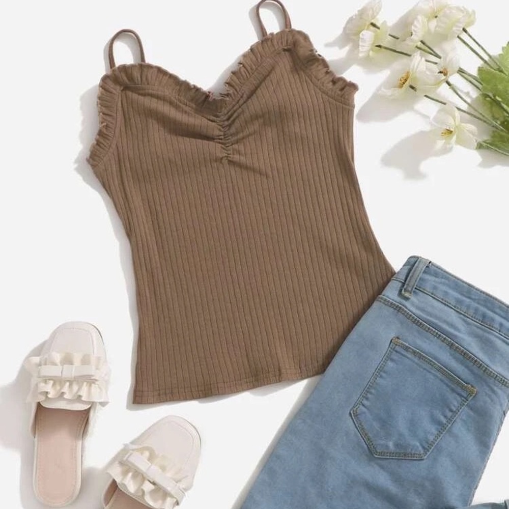 SHEIN girls ribbed tank top